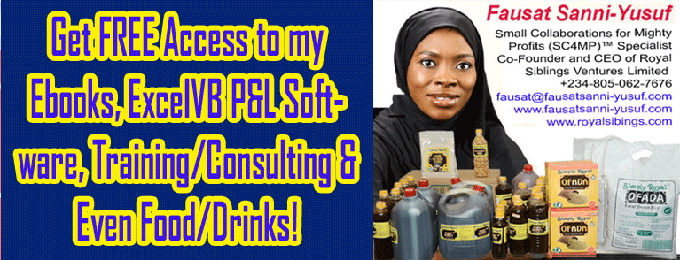 FREE Agribiz Ebooks, Excel-VB Software, Training/Consulting & Even Bottled Honey, Ofada & Groundnuts!