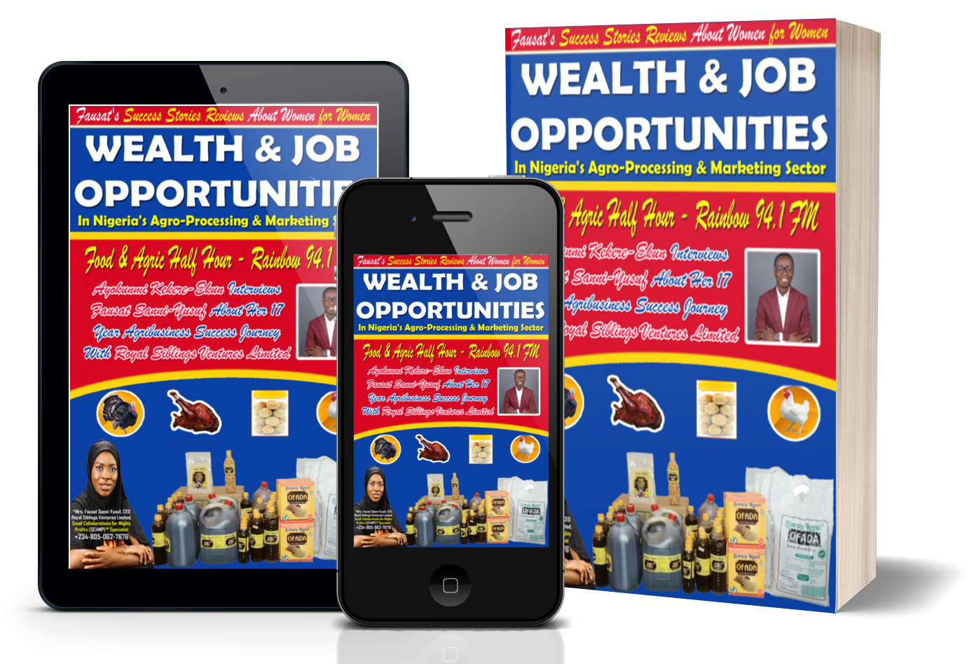 3D PDF BOOK COVER - [NOW LIVE!] FAUSAT’S 25 MINUTE INTERVIEW ON RAINBOW 94.1 FM | Wealth & Job Opportunities in Nigeria's Agro-Processing & Marketing Sector