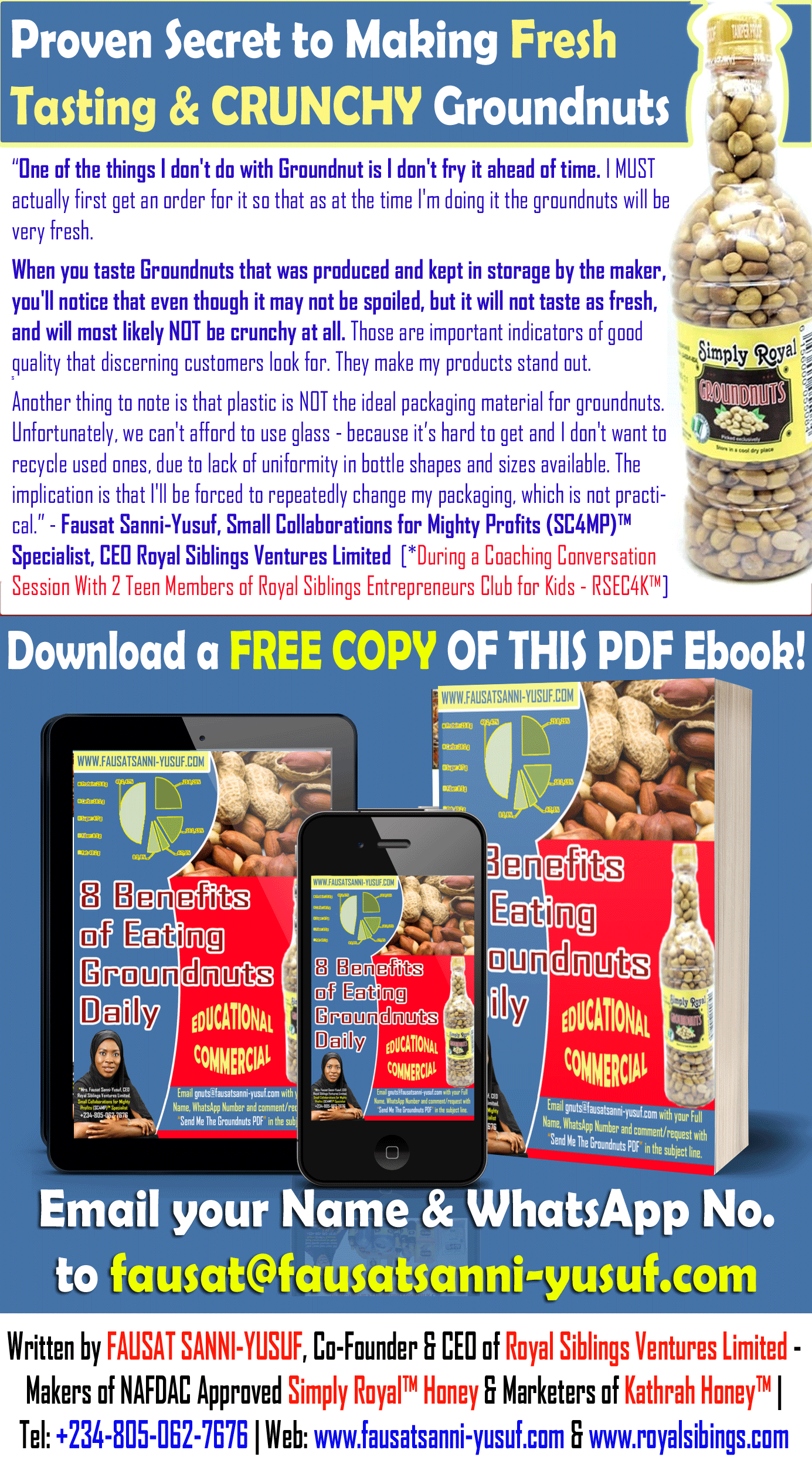 Proven Secret to Making Fresh Tasting & CRUNCHY Groundnuts - Digital Flyer