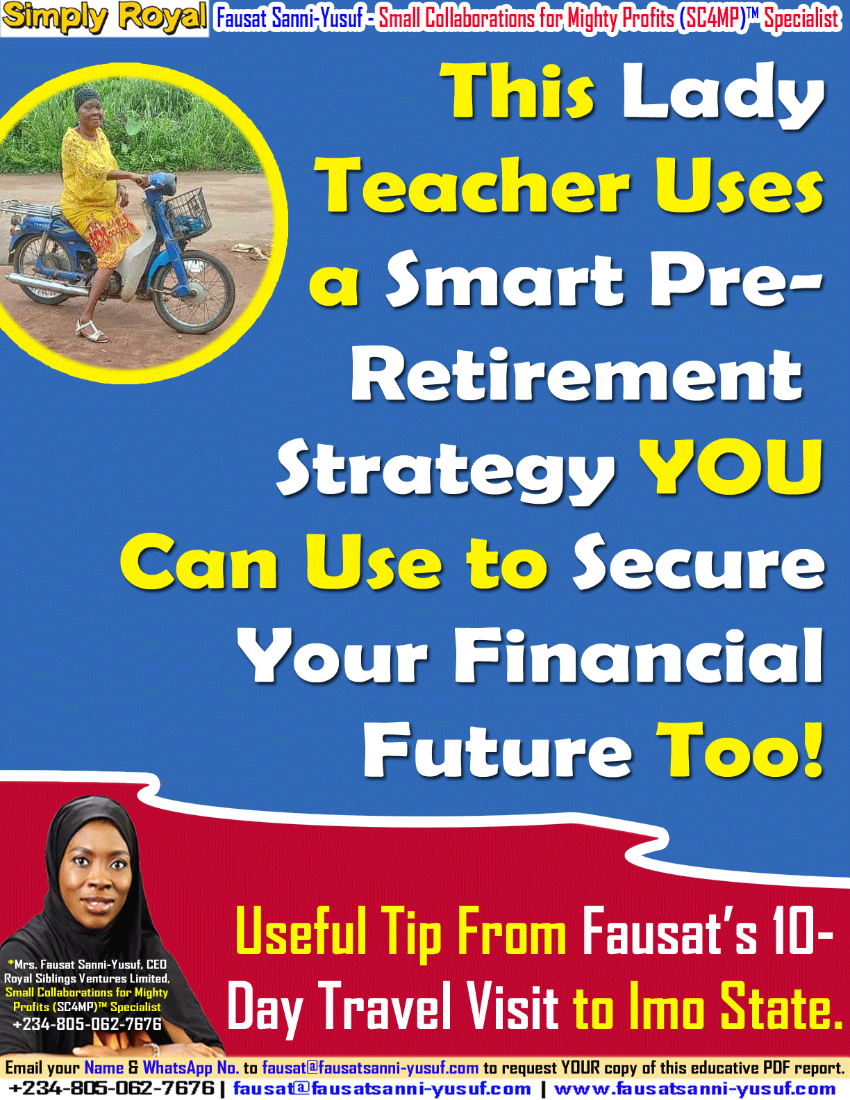 [FREE REPORT] This Imo State Lady Teacher Uses a Smart Pre-Retirement Strategy YOU Can Use to Secure Your Financial Future Too!