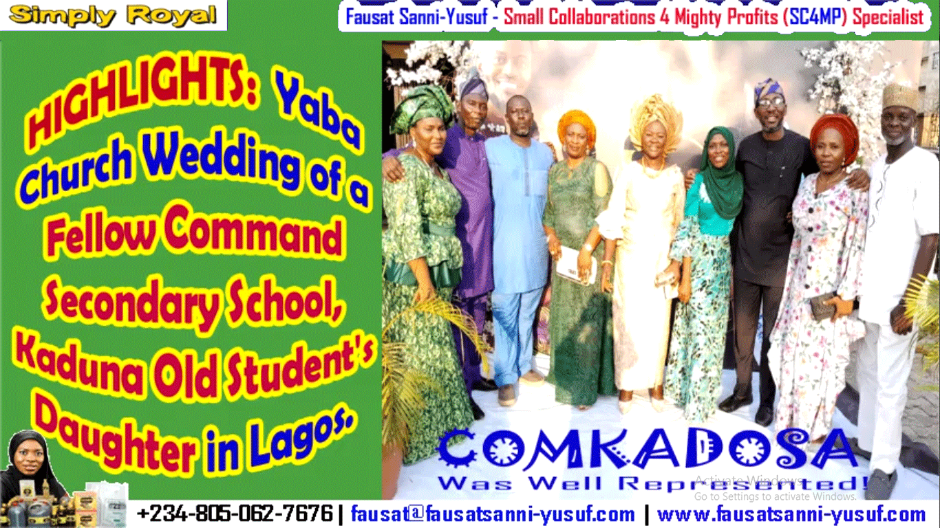 Yaba-Lagos Church Wedding of a Fellow Command Secondary School, Kaduna Old Student’s Daughter