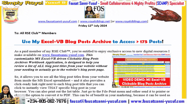 Use THIS MS Excel-VB Blog Posts Archive to View Over 175 Posts On My Website & Get One For YOUR Website!