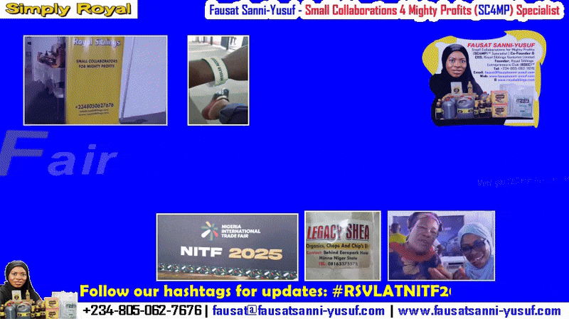 Day 2: Nig. Inter. Trade Fair – Meet Igbo Agribusiness CEO From Niger State; View RSVL’s Exhibition Booth