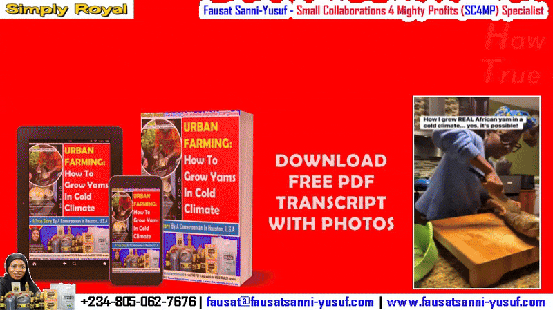 URBAN FARMING: How To Grow Yams In Cold Climate – A True Story By A Cameroonian Houston, U.S.A