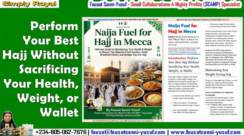 Naija Fuel for Hajj in Mecca | Ultimate Guide to Maintaining Your Health & Weight In Mecca: Top Nigerian Food Vendors, Hotel Breakfast Hacks, and Budget Tips for Hajj